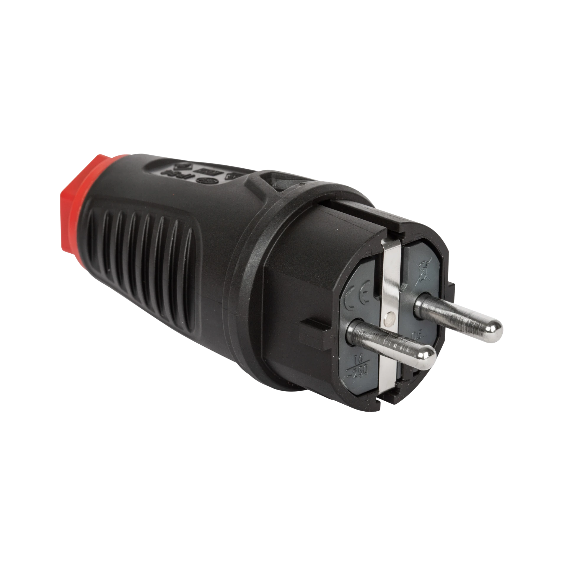 Schuko Stecker Gummi IP54 - Schraubklemme, Typ F